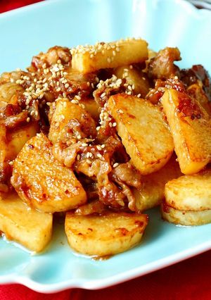 シャキシャキ長芋と豚こまのスタミナ炒め-レシピのメイン写真