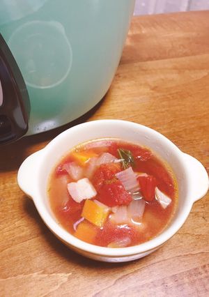 大同電鍋で☆野菜たっぷりミネストローネ-レシピのメイン写真