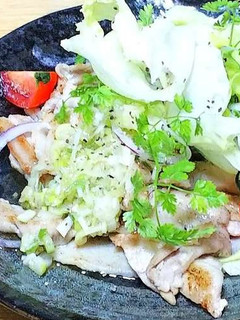 豚ばら焼き肉の葱オイルサラダ仕立て-レシピのメイン写真