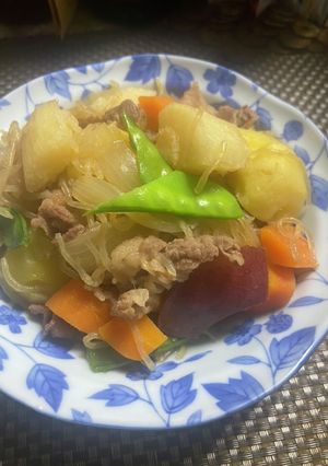 ホクホク　3種の芋の　肉じゃが-レシピのメイン写真
