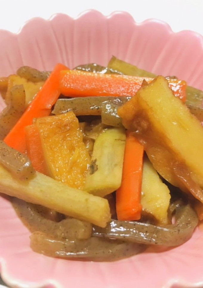 さつま揚げとごぼうとにんじんと蒟蒻の煮物-レシピのメイン写真