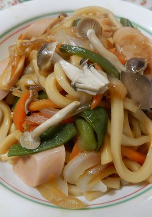 さっぱり梅酢で焼きうどん-レシピのメイン写真