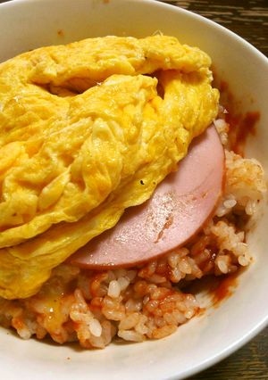 ハムケチャップ玉子焼きご飯-レシピのメイン写真