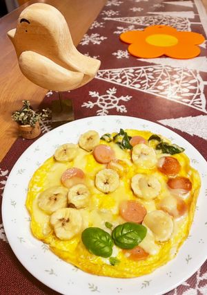 バナナと魚ニソのオープンオムレツ-レシピのメイン写真