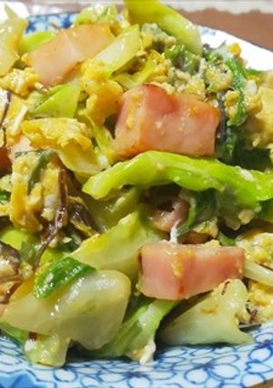 コシアブラ、キャベツ、卵などの簡単炒め物-レシピのメイン写真