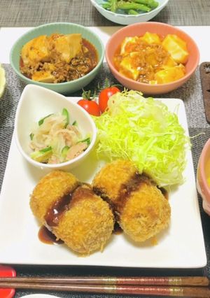 子供が喜ぶカレーコロッケで夕飯の献立-レシピのメイン写真