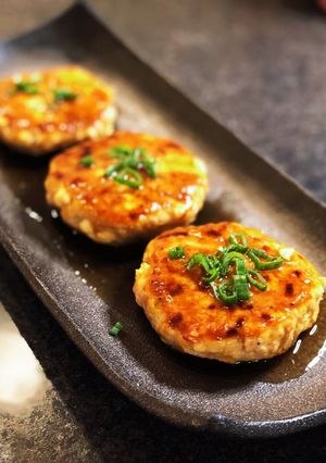 鶏ひき肉と豆腐のあんかけバーグ-レシピのメイン写真