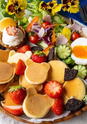 子どもの日！くまさんのプチパンケーキ-レシピのメイン写真