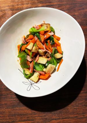 青梗菜&根菜&エリンギのソテー-レシピのメイン写真