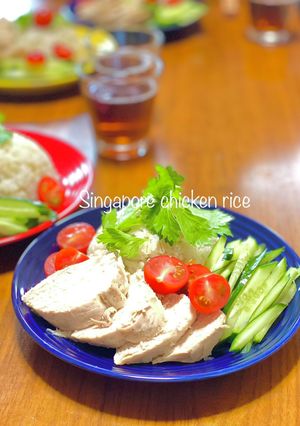 シンガポールチキンライス&ケチャップご飯-レシピのメイン写真