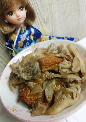 リカちゃん♡舞茸と玉ねぎ天(練物)炒め*-レシピのメイン写真