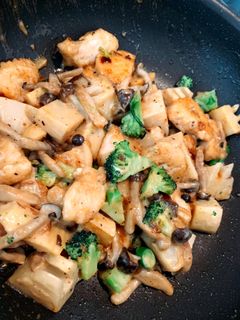タケノコと鶏胸肉のオイマヨ炒め-レシピのメイン写真