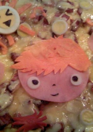 子供に人気ポニョのピザ♪キャラピザ?-レシピのメイン写真