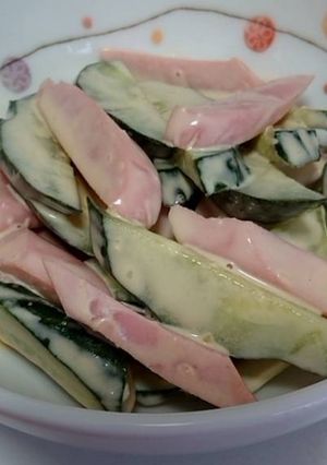 簡単！きゅうり魚肉ソーセージのわさびマヨ-レシピのメイン写真