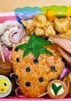 キャラ弁に！❤いちごのおにぎり❤-レシピのメイン写真