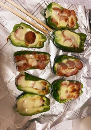 トースターで5分 超簡単ピーマンチーズ焼-レシピのメイン写真