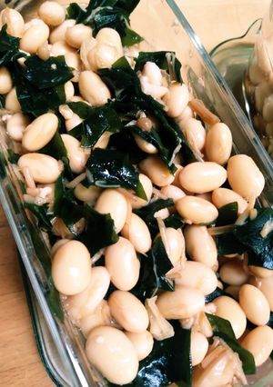 茹で大豆の若布となめ茸和え-レシピのメイン写真