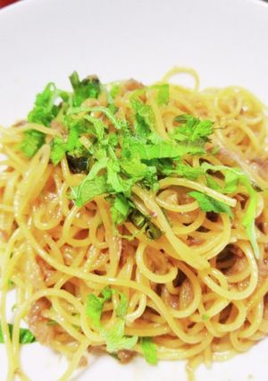 超簡単♪鯖の味噌煮パスタ♪サバ缶でも♪-レシピのメイン写真