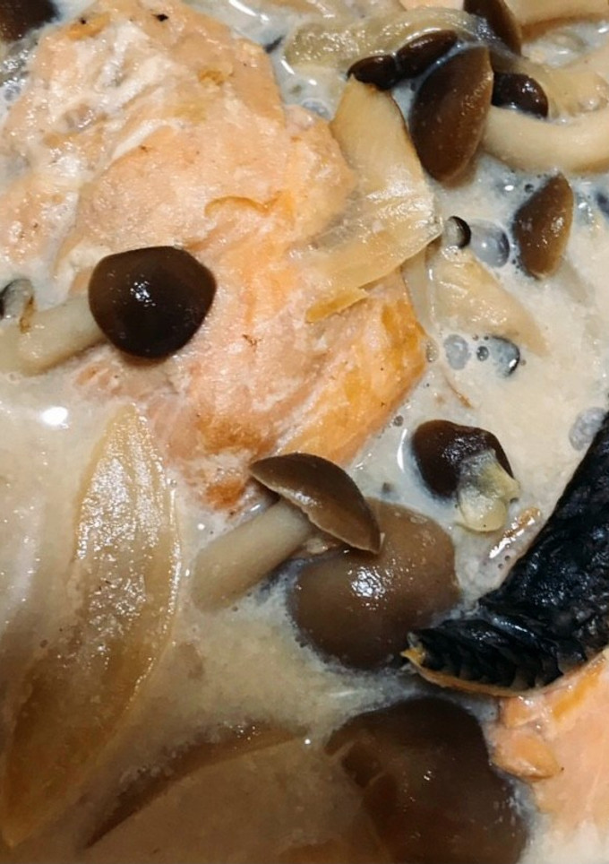 鮭の和風豆乳クリーム煮-レシピのメイン写真