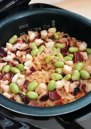 枝豆とタコの炊き込みご飯☆タコ飯-レシピのメイン写真