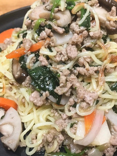 挽肉と筍と野菜の焼きそば-レシピのメイン写真