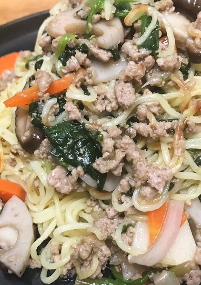 挽肉と筍と野菜の焼きそば-レシピのメイン写真