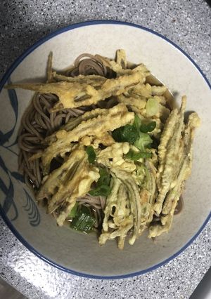 バナナフィッシュ天ぷらそば-レシピのメイン写真