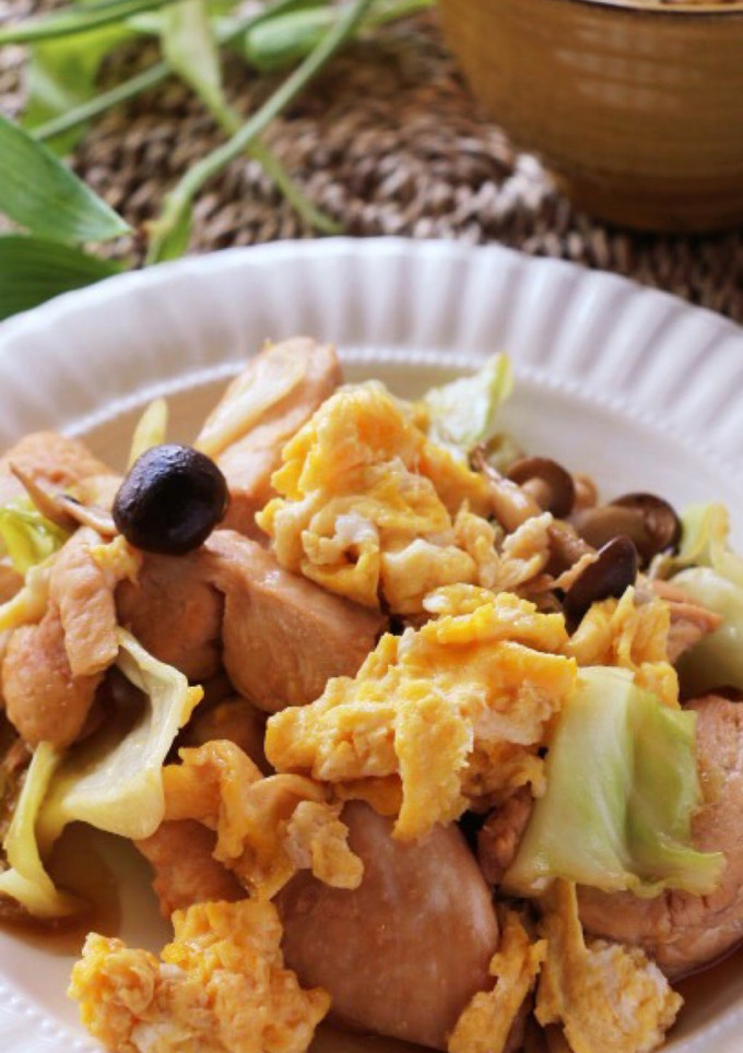 鶏胸肉1枚で♡ふんわり卵の親子野菜炒め-レシピのメイン写真