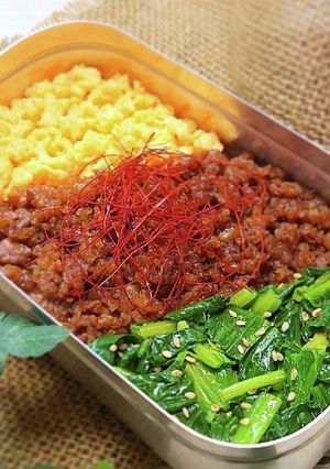 ◆彩り鮮やか♡3色どんぶり弁当♪-レシピのメイン写真