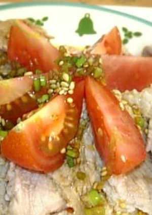 塩茹で豚、薬味ソースで-レシピのメイン写真