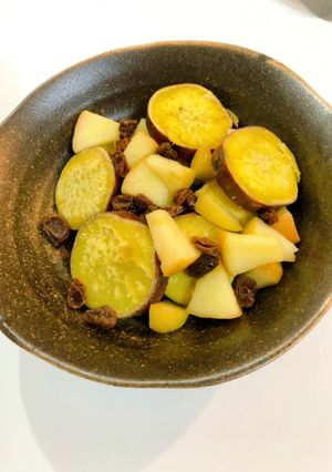 レンジで簡単！サツマイモとりんご煮-レシピのメイン写真