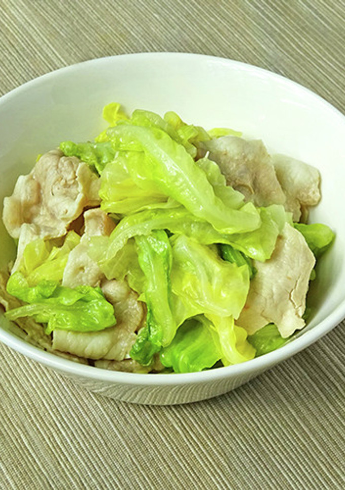 春キャベツと豚肉のだししょうゆ和え-レシピのメイン写真