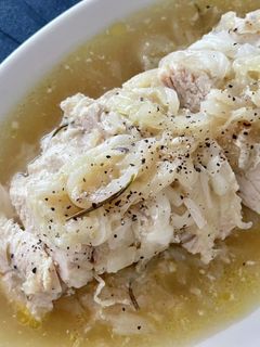 新玉ねぎと鶏胸肉の煮込み-レシピのメイン写真