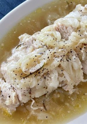 新玉ねぎと鶏胸肉の煮込み-レシピのメイン写真