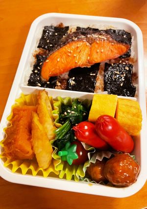 鮭のっけ海苔弁-レシピのメイン写真