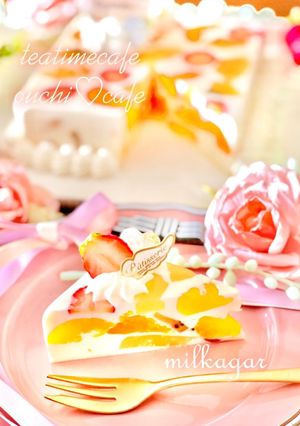 生クリームで♡カラフルフルーツミルク寒天-レシピのメイン写真