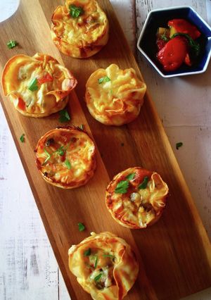 餃子の皮で♪ミニミニ簡単キッシュ-レシピのメイン写真