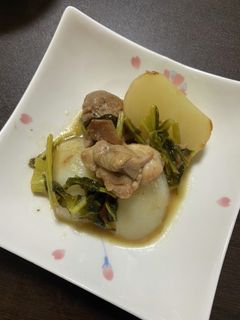 カブと鶏肉の梅煮♡蕪♡鶏もも♡梅-レシピのメイン写真