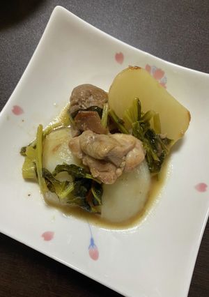 カブと鶏肉の梅煮♡蕪♡鶏もも♡梅-レシピのメイン写真