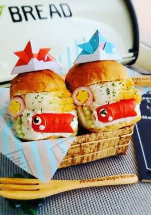 こどもの日マリトッツォ風サンドこいのぼり-レシピのメイン写真