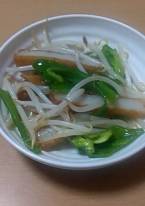 さつま揚げともやしのめんつゆ炒め-レシピのメイン写真
