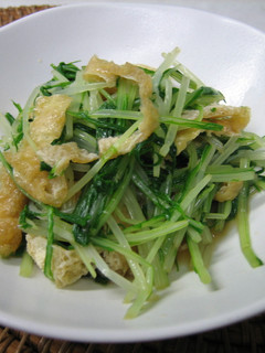 水菜と油揚げのおひたし✿-レシピのメイン写真