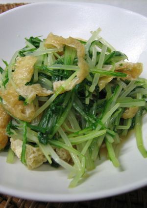 水菜と油揚げのおひたし✿-レシピのメイン写真