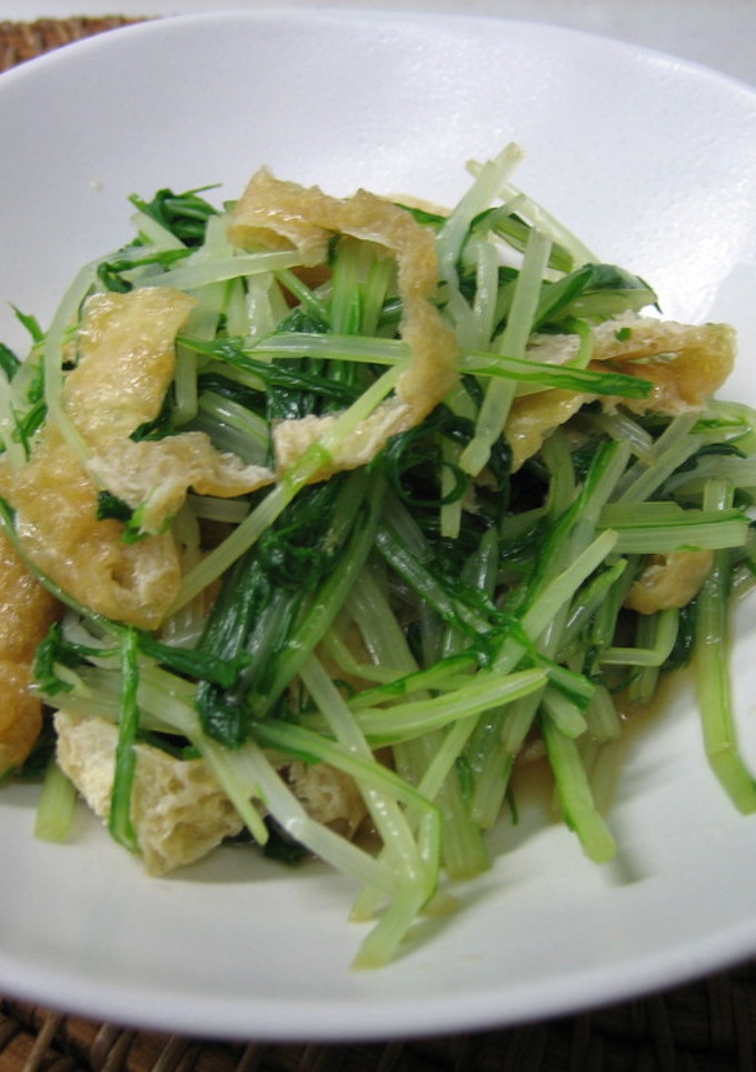 水菜と油揚げのおひたし✿-レシピのメイン写真