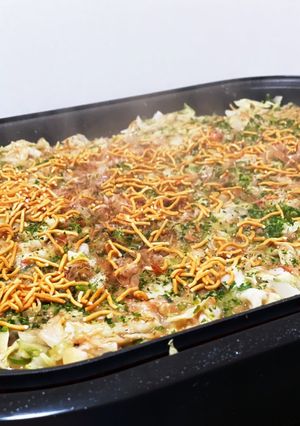 ホットプレートでお手軽もんじゃ焼き-レシピのメイン写真
