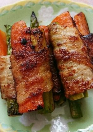 アスパラガスと人参の肉巻き-レシピのメイン写真