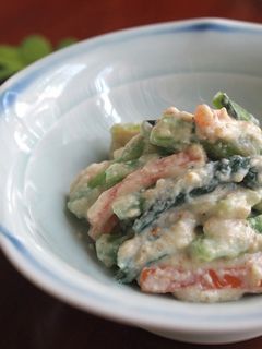 胡麻たっぷりの青菜と人参の白和え-レシピのメイン写真