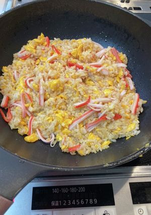 かにかまチャーハン、美味しいよ〜。-レシピのメイン写真