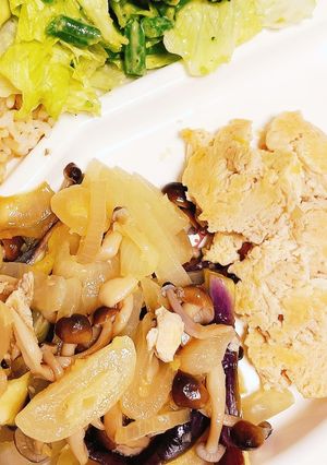冷凍豆腐で減塩ヘルシー生姜焼き!-レシピのメイン写真