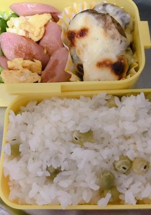 4/8 自分の豆ご飯弁当-レシピのメイン写真